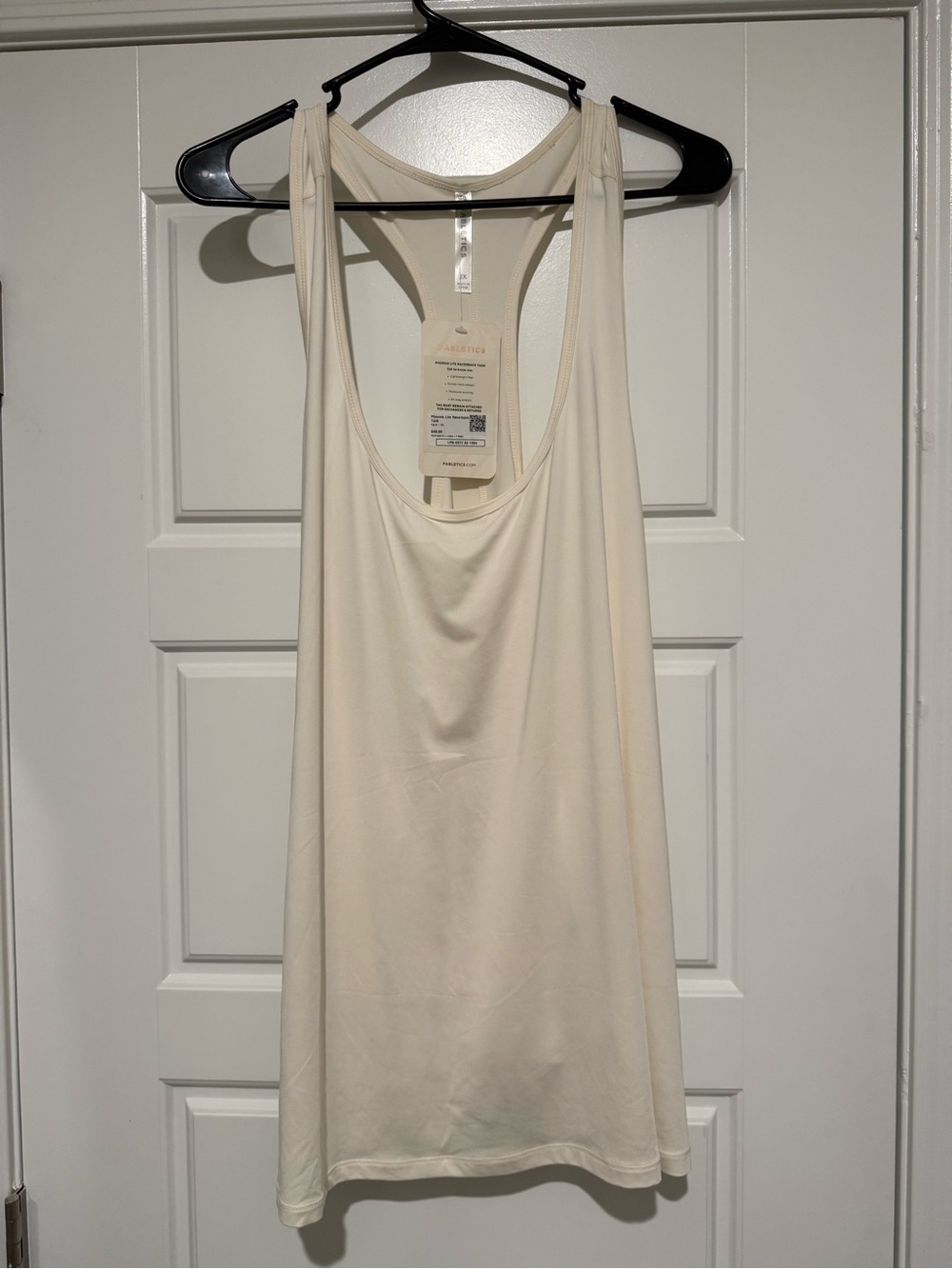 Fabletics Cream Racerback Tank
